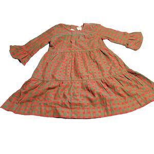 NEW Hanna Andersson Size 5 (110) Buffalo Plaid Flannel Dress Red Green Holiday